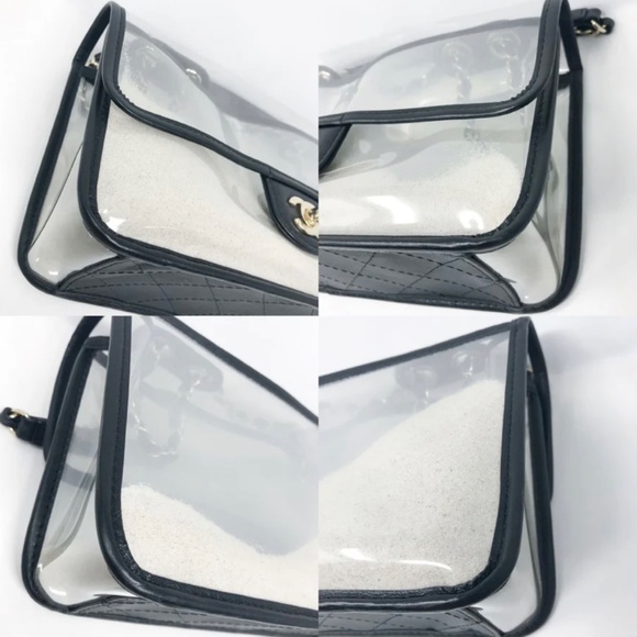 Authentic Chanel Sand By The Sea Flap Bag PVC with Lambskin Medium - Picture 10 of 10